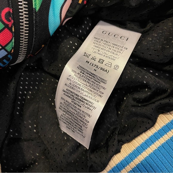 🆕Authentic Gucci × The North Face Black Allover-Logo track jacket Size medium - Picture 4 of 7